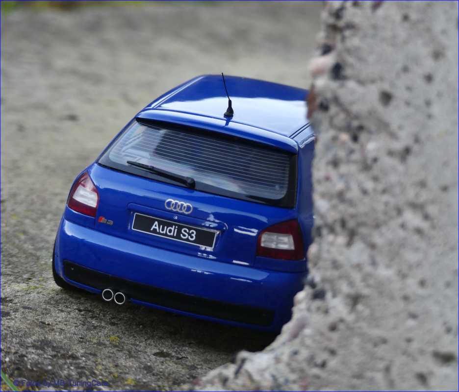 1:18 Audi S3 Typ 8L Facelift 2001-2003 NARGOBLAU + BBS LM = OVP